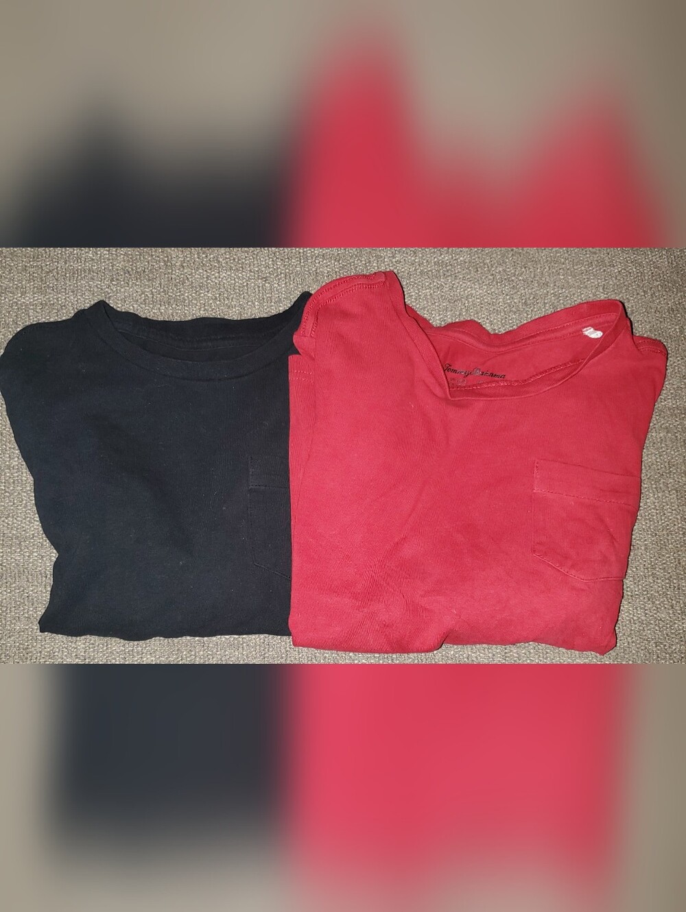 Boys Red And Black Pocket Shirt - Classic Casual Long Sleeve Size 6